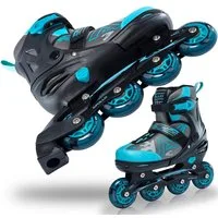 Apollo Inlineskates Champion Verstellbare Inlineskates für Kinder und Erwachsene, Größe 31-42, mit LED Rollen