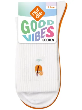 NUR DIE Unisex Socken Good Vibes 2er Pack