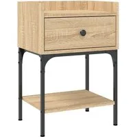 vidaXL Nachttisch Nachttisch Sonoma-Eiche 40,5x31x60 cm Holzwerkstoff (1-St)