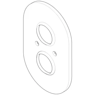Dornbracht Abd. Thermostat mit Menge 90110205800-00 90110205800 151 x 241 x 16 mm chrom