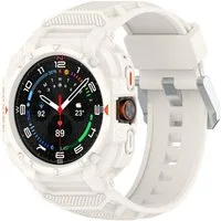 Wigento Smartwatch-Armband Für Samsung Galaxy Watch Ultra 47mm TPU Hülle integriertem Armband, Integrierte TPU-Hülle mit Schnellverschluss-Armband