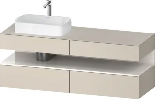 Duravit Qatego Konsolenwaschtischunterbau wandhängend Taupe Supermatt 1600x550x600 mm - QA4777022830 QA4777022830000