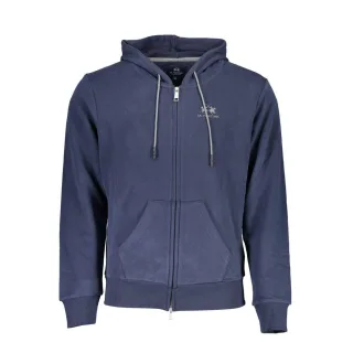 La Martina Blauer Baumwoll-Hoodie für Herren
