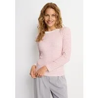LASCANA Langarmshirt aus Rippware, Streifenshirt