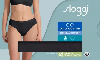 sloggi - sloggi GO Daily Cotton Tai 3P schwarz - Gr. - S