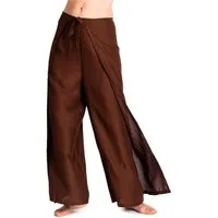 PANASIAM Palazzohose Hosenrock Damen aus leichter Viskose - elegante weite Palazzo Hose Wickelhose einfarbig - gerader Schnitt - luftige Sommerhose Boho Stil