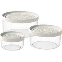 meberg Frischhaltedose 3er Set Schüsseln mit Deckel Schüsselset stapelbar, Kunststoff, (Kunststoffschüsseln Gefrierboxen, 6-tlg., Aufbewahrungsboxen, Küchenbehälter), für Mikrowelle und Gefrierschrank