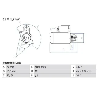 Bosch Starter Mercedes 0986025940 2,2