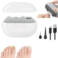 Toomoke Nagelknipser Elektrische Nagelknipser, 2 in 1 Polieren Automatisch, Mit Led-Licht, Stille Nagelknipser Elektrisch für Babys Erwachsene Senioren
