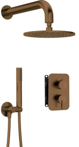 Neuesbad Serie 600 Unterputz Dusch-Set und Kopfbrause, Oberfläche: bronze gebürstet NB1BXYYCQSM1