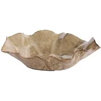 Light & Living Dekoschale BANDA, B 21,5 x H 6,5 x T 18,5 cm, Beige-Braun, (1 St), Keramik, mit gewelltem Rand