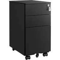 SONGMICS Aktenschrank Rollcontainer, mit 3 Schublade, vormontiert, 2 Größen