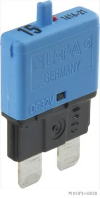 HERTH&BUSS Sicherungsautomat, Standard, 32V max., fast trip, mit Rückstellknopf blau - 50295903