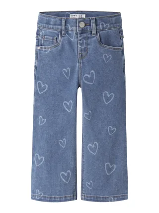 NAME IT - NMFROSE WIDE AOP JEANS 4044-ON NOOS Medium Blue Denim - Gr. - 116