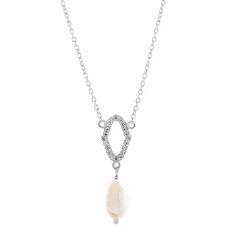 Orphelia 'Normandy' Damen-Anhänger aus 925er Sterlingsilber mit Kette – Silber ZK-7574