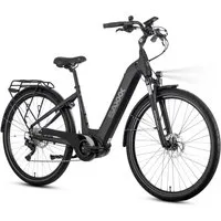 SAXXX E-Bike Trekkingrad QSW 28 Zoll Elektro-Cityrad für Alltag und Tour, 10 Gang SHIMANO Deore Schaltwerk, Kettenschaltung, Mittelmotor, 540 Wh, (mit entnehmbarem Akku, mit Akku-Schlüssel, mit Gepäckträger), 36 V / 15 Ah, 5 Fahrmodi, LED-Licht, CST-
