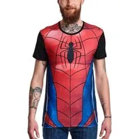 Spiderman Print-Shirt SPIDERMAN T-Shirt cosplay rot Film Erwachsene + Jugendliche Gr. S M L XL XXL