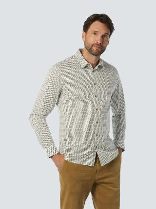No Excess - Shirt Stretch Allover Printed white - Gr. - XXL