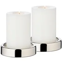 EDZARD Kerzenhalter Sanremo, 2er-Set Sanremo, vernickelt, ø10 cm