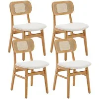 WAHSON OFFICE CHAIRS Esszimmerstuhl Rattansessel 2/4er Set, Küchenstuhl