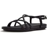 Fitflop GRACIE LEATHER STRAPPY BACK-STRAP SANDALS Riemchensandale Keilabsatz, Sandalette mit verstellbarem Schnallenverschluss