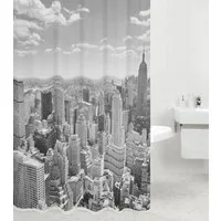 Sanilo Duschvorhang Skyline New York 180 x 200 cm, 100% wasserdicht, Anti-Schimmel-Effekt, hochwertige Qualität