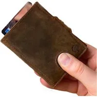 Frentree Geldbörse Herren klein, Slim Wallet mit Münzfach & RFID Schutz, Leder Portmonee (Geldbeutel Herren für 10 Karten und Bargeld), Kartenetui für unterwegs