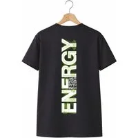 Banco T-Shirt Herren Energy Shirt Print (Einzelartikel) Hochwertiger vertikaler "Energy"-Rückenprint mit Wellen-Grafik.