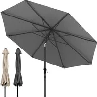 Huracan Sonnenschirm Strandschirm Neigbar, Sonnenschirme,Balkonschirm,Gartenschirm, Strandschirm mit/ohne LED, 300/350cm Durchmesser, neigbar/knickbar