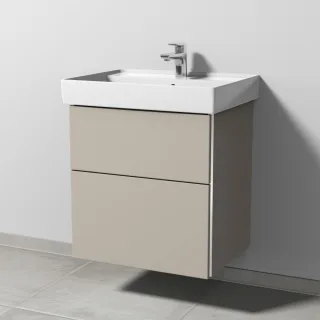 Sanipa 3way Waschtischunterbau zu Villeroy & Boch Collaro Waschtisch mit 2 Auszügen, Kaschmir-Matt BP8341U