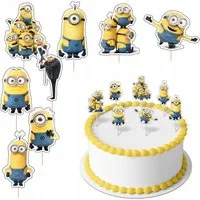 Festivalartikel Tortenstecker MINIONS Topper Set 8 Stk Geburstag Torten Deko Kuchen Junge