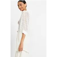bonprix Longstrickjacke bequeme Passform, mit Lochmuster, casual Stil