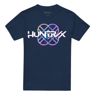 K-Pop Demon Hunters - "Huntr/X" Logo T-Shirt für Herren/Damen Unisex (Marine)