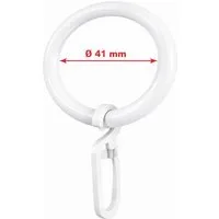 rewagi Gardinenstange Gardinenring mit Überklipshaken Ø41/57 mm Weiß Beige Schwarz, Verkaufseinheit 10, 30, 50, 100 Stück