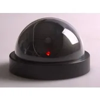 BURI Überwachungskamera Attrappe Sicherheitskamera-Attrappe mit rotem LED Dummy Fake Kamera Drahtlos