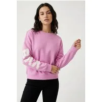 ONLY Sweatshirt ONLSWEAT L/S BACK/SLEEVE PRINT SWT NOOS Baumwollmischung, loose fit