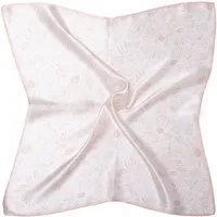 MayTree Seidentuch quadratisch Blumenfeld 53x53 zart rosa, (Stück), 100% Maulbeerseide