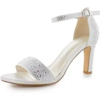 White Lady 862 zirkonia Satin-Strass Sandalette