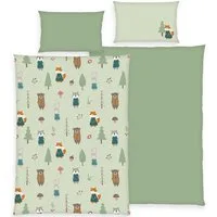 Herding Kinderbettwäsche Kinder-Wendebettwäsche "Waldtiere", Baumwolle, Flanell Motiv: Waldtiere
