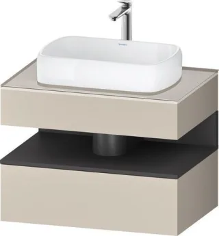 Duravit Qatego Konsolenwaschtischunterbau wandhängend Taupe Supermatt 800x550x600 mm - QA47300498300 QA4730049830010