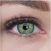 Charmiga Jahreslinsen Farbige Kontaktlinsen grün, Farblinsen ohne Stärke Ada Green, stark deckend, neu, trendy