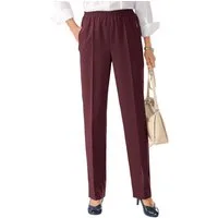 GOLDNER Schlupfhose Komfortable Reisehose mit Bügelfalte Unifarbenes Design mit praktischem Schlupfbund