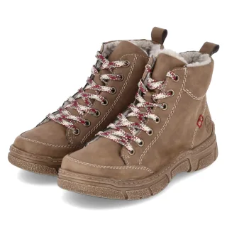 Rieker Schnürboots  Braun - Gr. 36 -  Textil
