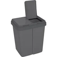 Ribelli Mülltrennsystem ZwEimer Müllbehälter 2x25L, Mülleimer Abfalleimer Küche