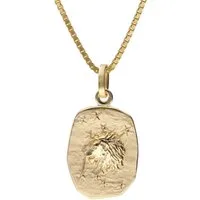 trendor Kette mit Anhänger Löwe Sternzeichen Gold 333 / 8K mit vergoldeter Silberkette
