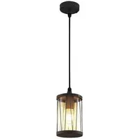 Lindby Hängeleuchten Yonan, Edelstahl Schwarz IP44, 1 x 40 W