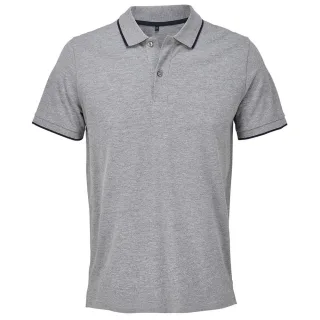 SOLS - "Palermo" Poloshirt für Herren/Damen Unisex (Grau meliert/Dunkelblau)