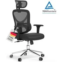 ACGAM Bürostuhl Ergonomisch Schreibtischstuhl, 90–130° verstellbare Rückenlehne, atmungsaktives Netzgewebe, Sitzfläche aus Memory-Schaumstoff