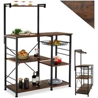tectake Küchenregal Standregal Crawley 90x40x131,5cm, Set 1-tlg., Industrial Style