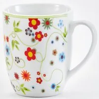 van Well Becher Vario Flower, 6-tlg., Porzellan, spülmaschinen- und mikrowellengeeignet, 6-teilig